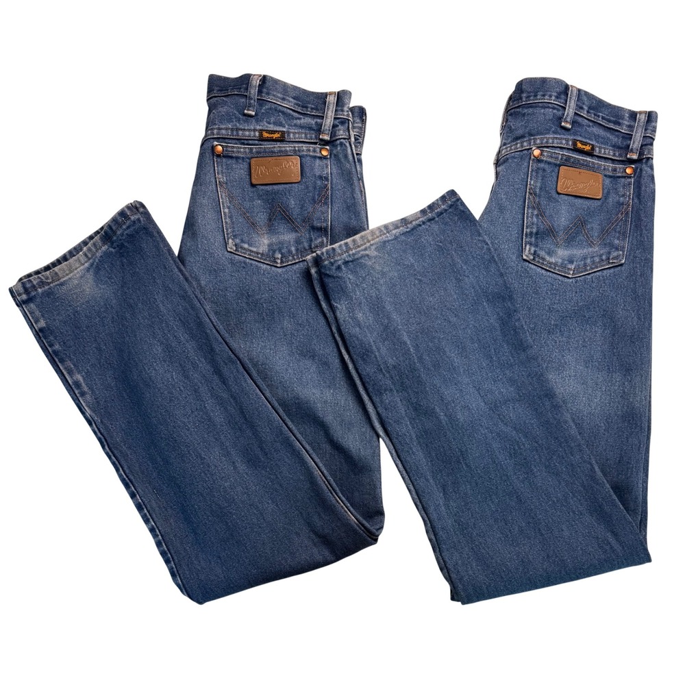 Wrangler 13MWZ Cowboy Cut Original Fit Jeans Mens 34x36 Blue Denim lot of 2